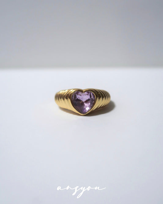 Croissant Gemstone Ring