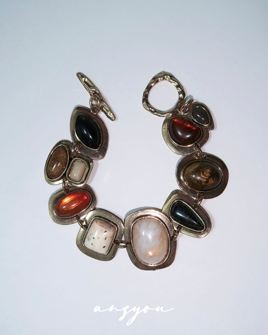 Colorful Gemstone Vintage Bracelet