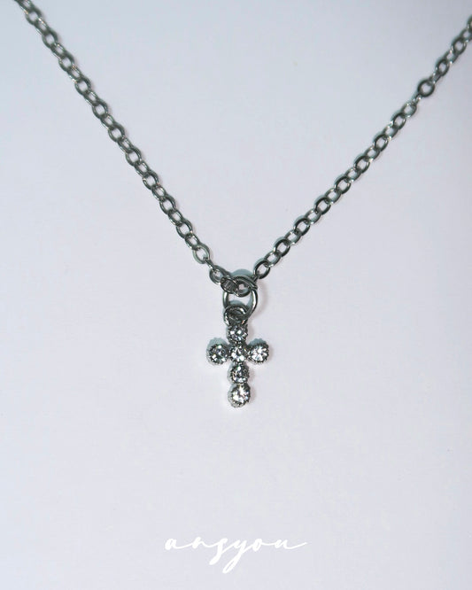 Dainty Zircon Cross Necklace