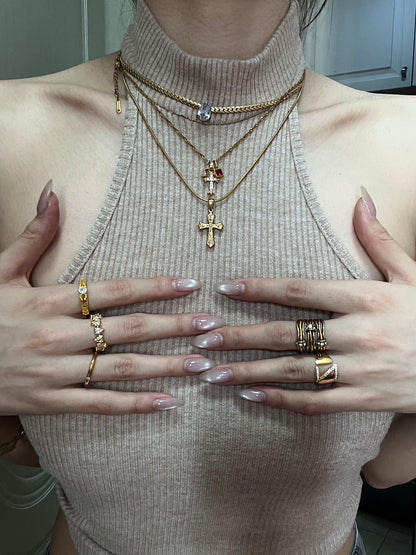 Petite Diamond Cross DIY Necklace
