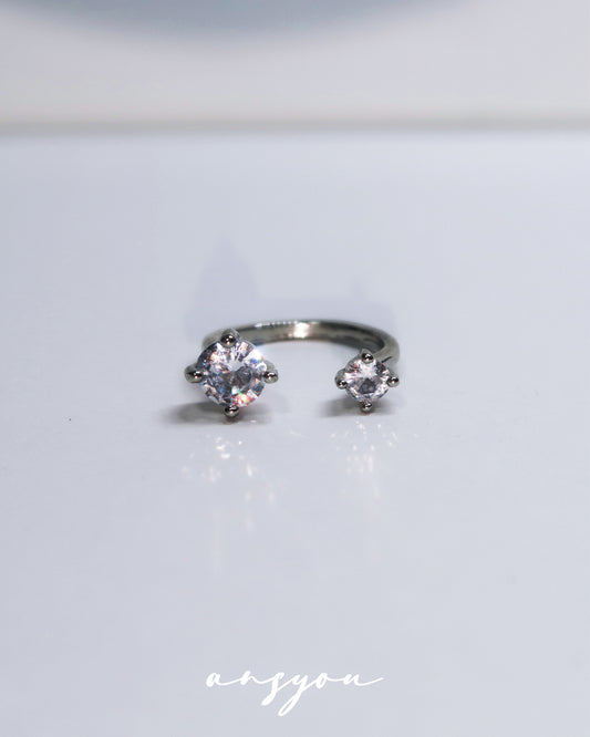 Asym Diamond Stacking Ring